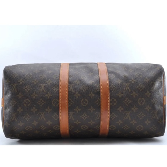 AUTHENTIC LOUIS VUITTON MONOGRAM KEEPALL 45 BANDOULIERE DUFFLE BAG - Picture 8 of 16